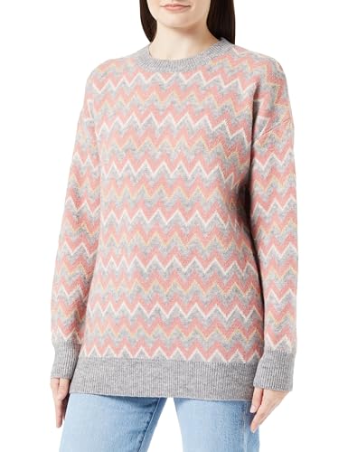 ALARY Damski sweter z dzianiny 15525117-AL01, różowy wielokolorowy, XS/S, Różowy, wielokolorowy., XS-S