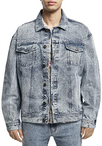 Urban Classics Męska kurtka oversized Denim, Light Skyblue Acid Washed, M
