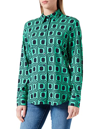 Seidensticker Damska bluzka o regularnym kroju z długim rękawem, zielona, 42, zielony, 42