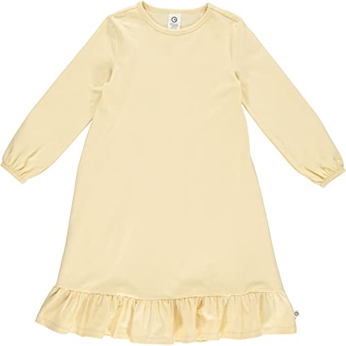 Müsli by Green Cotton Dziewczęca sukienka nocna Nightgown, Calm Yellow, 116 cm