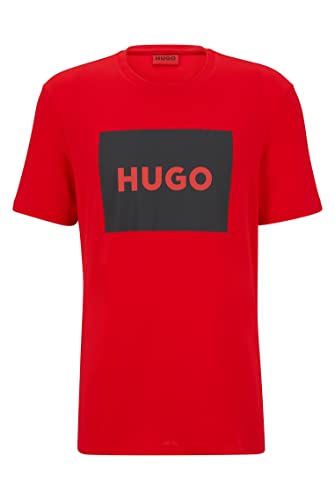 HUGO Męski T-shirt Dulive222, Open Pink694, L, Open Pink694, L