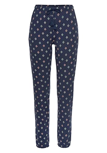 s.Oliver Damski dół od piżamy, Ciemnoniebieski wzór krawata, 40-42