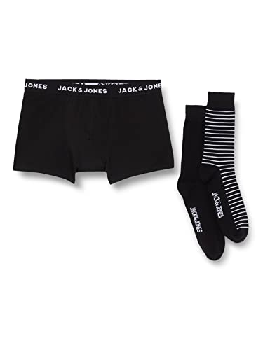 JACK & JONES Męskie bokserki Jacmero Giftbox i skarpety, Black/Pack:black - Black, M