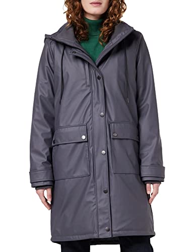 TOM TAILOR Damski płaszcz przeciwdeszczowy parka 1032473, 15417 - Evident Anthracite, XS