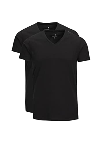 Seidensticker Męski T-shirt 242496, czarny, XXL