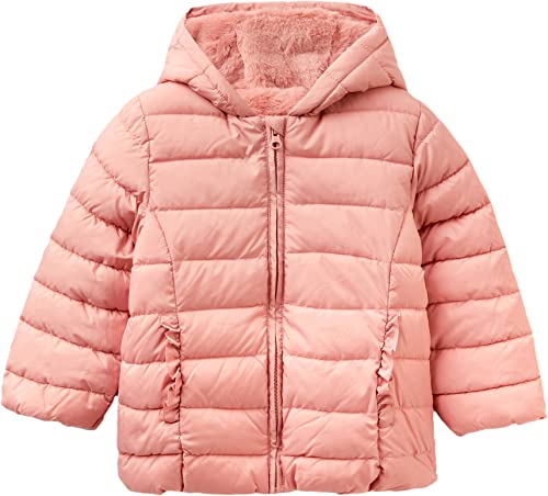 United Colors of Benetton Kurtka dla dziewczynek i dziewczynek, Różowy Cypria 05r, 116