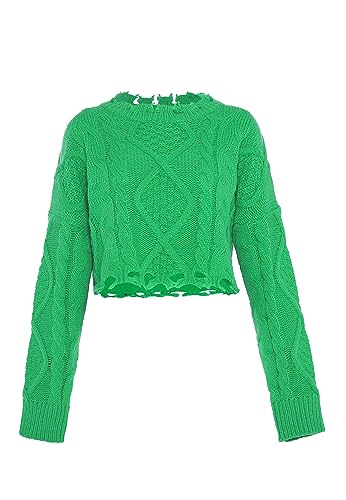 myMo Damski top z dzianiny zielony M/L, zielony, M