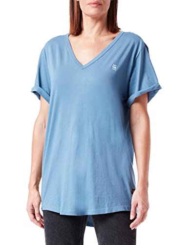 G-STAR RAW Koszulka damska Women's Lash fem Loose v t, niebieska (Azul 4107-2182), XS