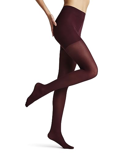 FALKE Kobiety Rajstopy Rib Shaping 50 DEN W TI Półprzezroczyste 50 Den z efektem modelującym 1 Para, Czerwony (Barolo 8596), S