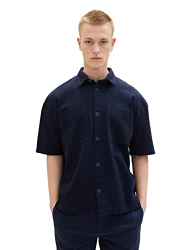 TOM TAILOR Denim Męska koszula 1036239, 10668-Sky Captain Blue, S, 10668 - Sky Captain Blue, S