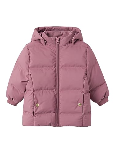 NAME IT girl watowana kurtka z kapturem, Wistful Mauve, 110 cm