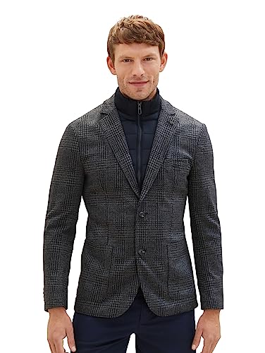 TOM TAILOR marynarka męska, 32807 - Grey Blue Houndstooth, 50