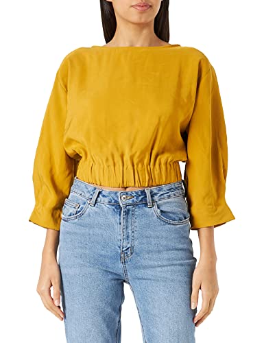 Sisley Damska bluza 57QVLQ02M Blouse, Mustard 3P8, XS