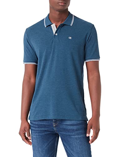 Champion Męska koszulka polo Legacy Light Cotton Pique C-Logo Shirt, szaro-niebieski, S