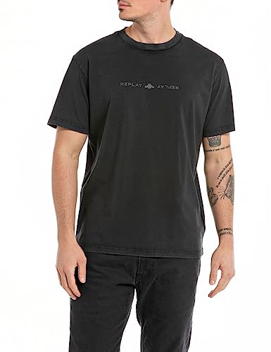 Replay koszulka męska regular fit, 099 Blackboard, S