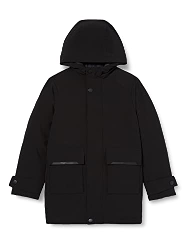 JACK&JONES JUNIOR Jjetiko Parka Ltn Jnr Kurtka Dla dzieci i młodzieży, Czarny, 164