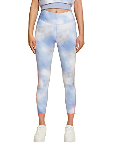 ESPRIT Sports Damskie spodnie treningowe RCS Tight Edry 7/8 AOP, szaro-niebieskie, L, szary niebieski (Grey Blue), L