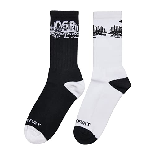 Mister Tee Skarpety uniseks Major City 069 Socks 2-pak czarne/białe 35-38, czarny/biały, 35-38 EU