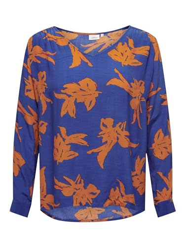 ONLY CARMAKOMA Damska bluzka z długim rękawem Cardagny Life Ls Top AOP, niebieski, 46