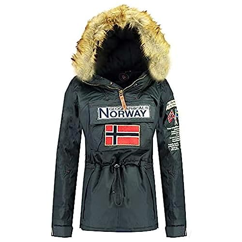 Geographical Norway - PARKA damska BOOMERA, CZARNY, XL