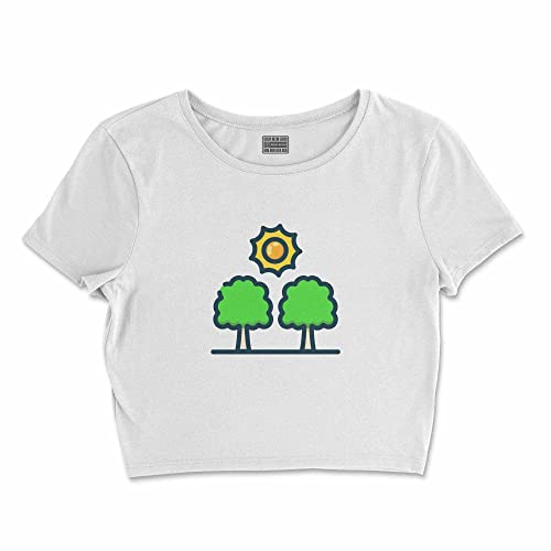 Bona Basics, Damski T-shirt basic, z nadrukiem cyfrowym, 100 bawełny, biały, swobodny, damski top, rozmiar: S, biały, S