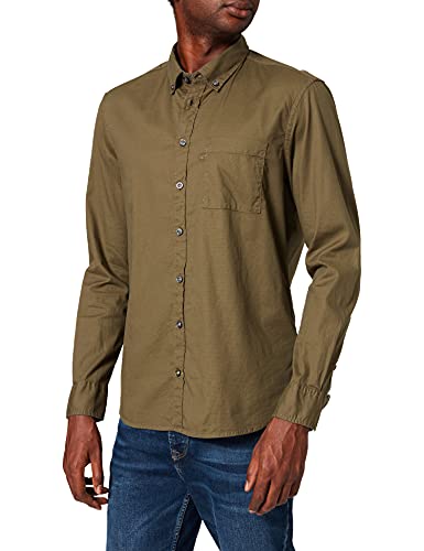 camel active Koszula męska 4091116S01, brązowy (Olive Brown), M