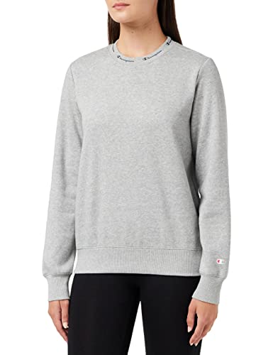 Champion Damska bluza z kapturem American Classics Small Script z logo, jasnoszary melanż, M