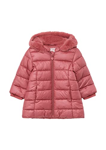 s.Oliver Unisex - dziecięca pikowana kurtka z kapturem, ciemnoczerwony, 74