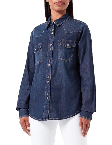 Pinko Caroline Koszula męska Twill Lekki Damski, Pjc_lavaggio Medio Scuro, 40