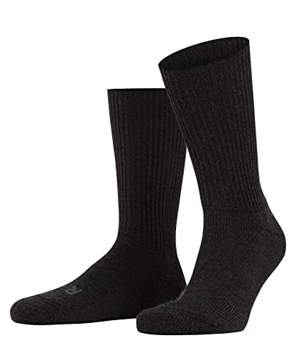 FALKE Uniseks Skarpety Walkie Ergo U SO Wełna Merynosa jednokolorowe 1 Para, Szary (Anthracite Melange 3080), 37-38