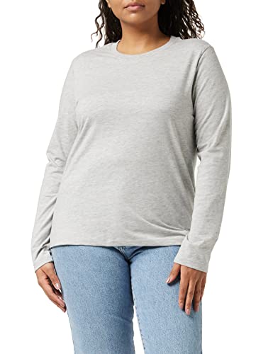 PIECES Pcria Ls Solid Tee Noos Bc T-Shirt damski, jasnoszary melanżowy, XS