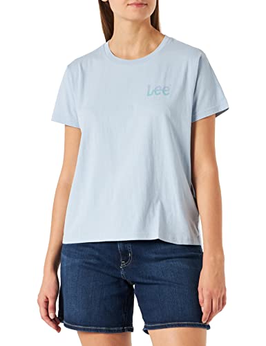 Lee Damska koszulka z krótkim logo Shasta Blue, rozmiar M, Shasta Blue, M