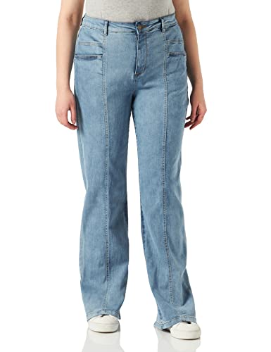 Urban Classics Ladies High Stan Straight Slit Denim Spodnie Damskie, Jasnoniebieski wyblakły, 38