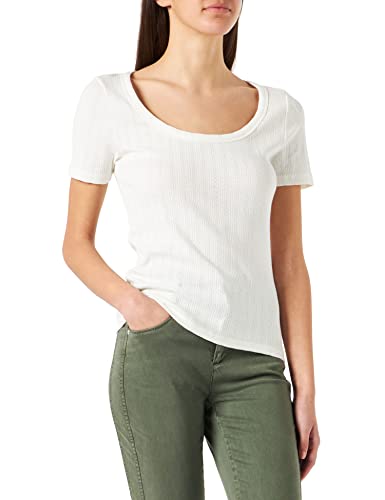 Naf Naf T-shirt damski, kość słoniowa, M