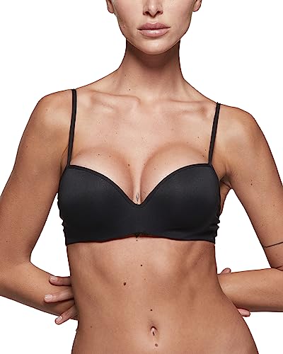 POMPEA Damski biustonosz RGS Alya Feel Push Up, Czarny, L