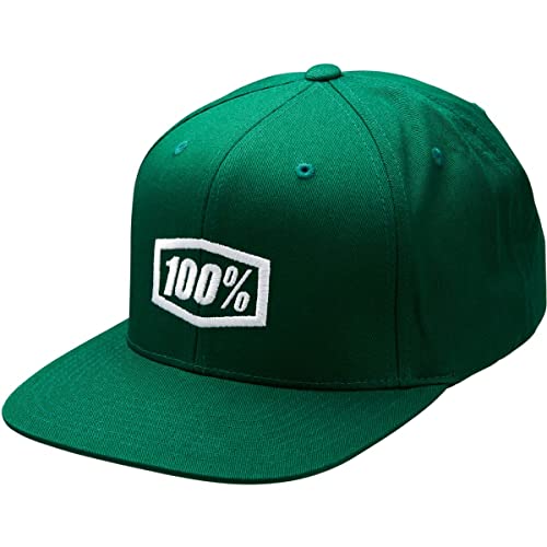100% CASUAL Unisex Icon Snapback Cap Aj Fit Forest Green-Os czapka, rozmiar uniwersalny, zielony (Forest Green), jeden rozmiar