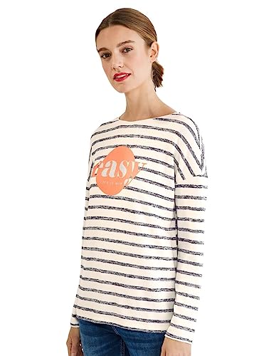 Street One damska koszulka w paski, Off White, 36