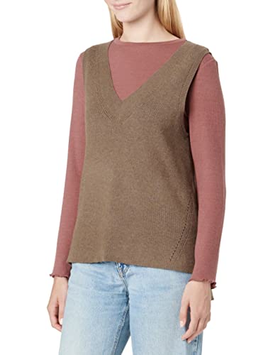 Vila Damski sweter Viril Knit Rib dekolt w serek S/L Vest-Noos, Crocodile, L