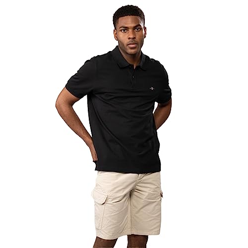 GANT Męska koszulka polo REG Shield SS Pique, czarna, standardowa, czarny, XXL