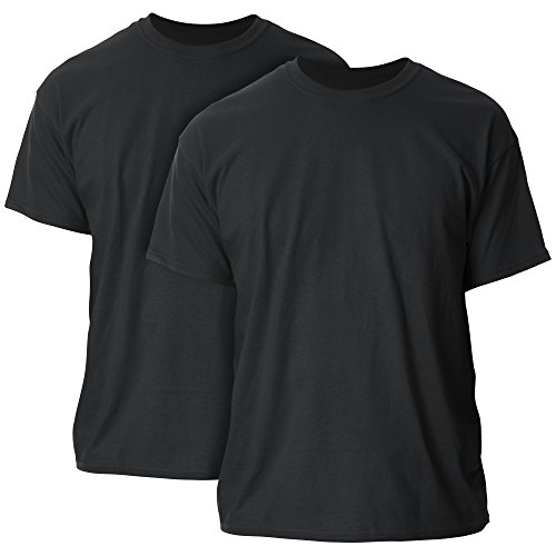 GILDAN Męski T-shirt (2 sztuki), Czarny, 5XL