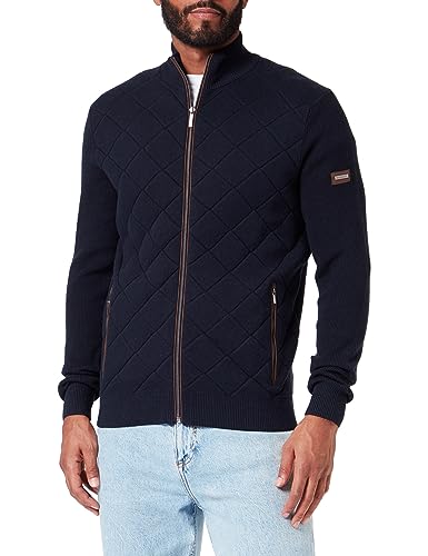 bugatti Męska kurtka z dzianiny, Marine-390, 3XL