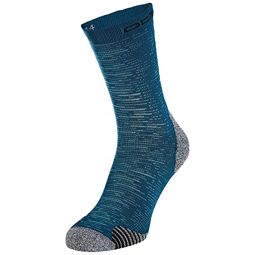 Odlo Unisex Ceramicool Run Graphic Micro Crew skarpety do biegania, niebiesko-niebieskie (Blue Wing Teal), rozmiar S