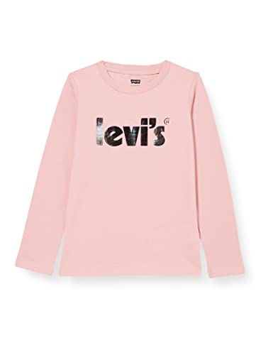 Levi's Kids Koszulka dziewczęca Lvg z długim rękawem z grafiką, Brzoskwinie N Kremowe, 12 Lata