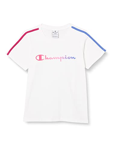 Champion Koszulka dziewczęca Color Block, biały, 7-8 Lata