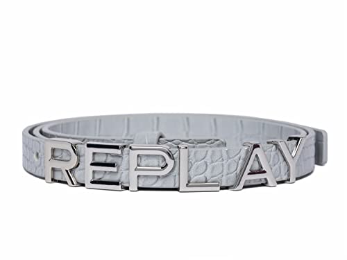 REPLAY Pasek damski, 032 Szary Cement, 85 cm