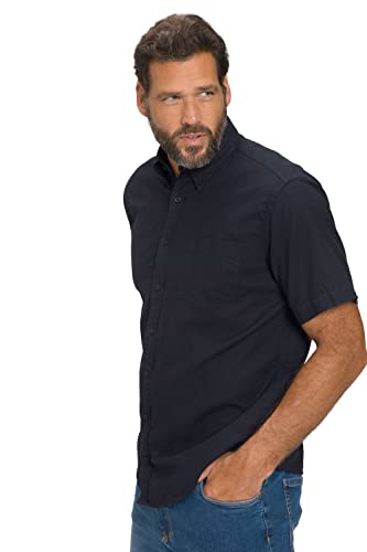 JP 1880 Męska koszula lniana, 1/2, MF, BD Shirt, granatowa, L