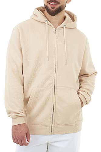 M17 Męska bluza z kapturem z recyklingu zapinana na zamek błyskawiczny codzienna bluza z kapturem bluza z kapturem bluza z zamkiem błyskawicznym zwykła góra kurtka z długim rękawem, KAMIEŃ, M