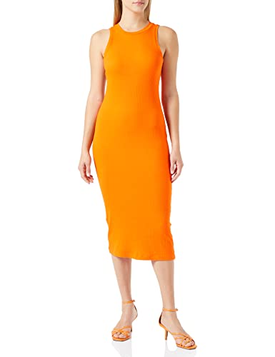 VERO MODA Damska sukienka Vmlavender Sl Calf Noos, Scarlet Ibis, M
