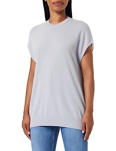 United Colors of Benetton Damski sweter z krótkim rękawem z okrągłym dekoltem, Szary 22p, M