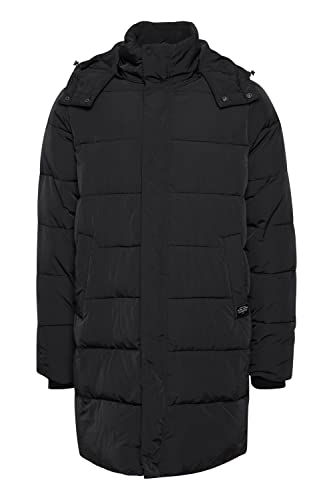 Casual Friday Męska kurtka Ohlsen 0038 Long Puffer z kapturem, 194007/Anthracite Black, S